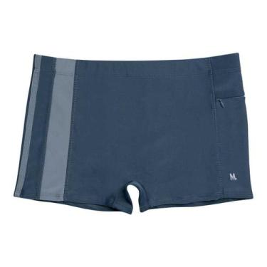Imagem de Sunga Praia Boxer Box Mash Com Bolso Resistente Poliamida, Cinza, G