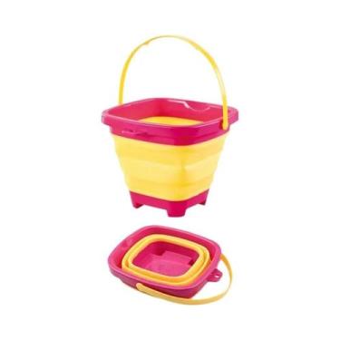 Imagem de Baldes de Praia Dobráveis de Silicone para Crianças - Brinquedos de Ar