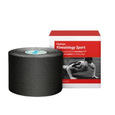 Imagem de Bandagem Adesiva Elástica Kinesiology VITALTAPE SPORT, Preto
