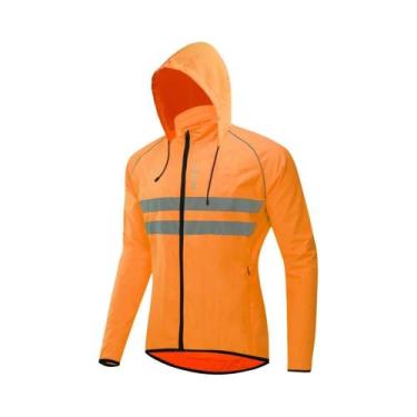 Imagem de Jaqueta Corta-vento Masculina, Dobrável, Refletiva, Para Ciclismo, Cor