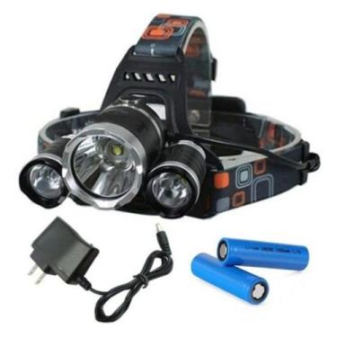Imagem de Lanterna de Cabeça Led Bateria Recarregavel 3 Leds LT-400 - Luatek