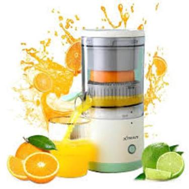 Imagem de Espremedor Elétrico De Fruta Suco Limão Laranja Recarregável cor azul 