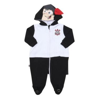 Imagem de Macacão Bebê Corinthians Mascote com Capa Oficial, M