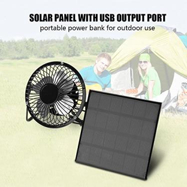 Imagem de Mini ventilador de refrigeração portátil com painel solar de 3 W 6 V alimentado por painel solar externo
