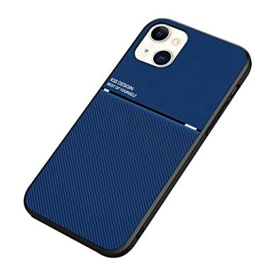 Imagem de Kepuch Mowen Case Capas Placa de Metal Embutida para Apple iPhone 13 Mini 5.4" - Azul
