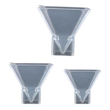 Imagem de 3 peças de silicone pirâmide de fundição em resina epóxi 25mm 50mm 76mm arte em resina para em