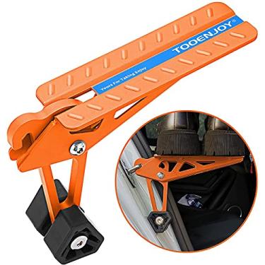 Imagem de TOOENJOY Degrau de porta de carro de ajuste universal, rack de teto dobrável na trava da porta, escada de pedal de suporte de ambos os pés, fácil acesso ao teto para a maioria dos carros, SUV
