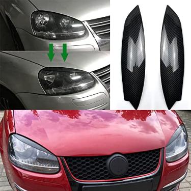 Imagem de FINMOKAL Tampa De Sobrancelha De Fibra De Carbono Para Vw Golf 5 Gti R32 Mk5 2005 2006 2007
