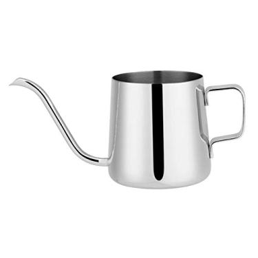 Imagem de Chaleira para chá de xícara de xícara de xícara de café com gotejamento em aço inoxidável 250 ml/350 ml, Prata, 350ML, 1