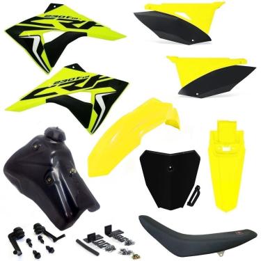 Imagem de Kit Plástico Biker Next Adaptável Crf 230 Xr 200 Xr 250 Tanque 9L 