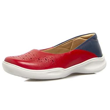 Imagem de Sapatilha Pierrô boneca conforto couro legítimo cor tomate Tamanho:40;Genero:Feminino;Cor:Vermelho