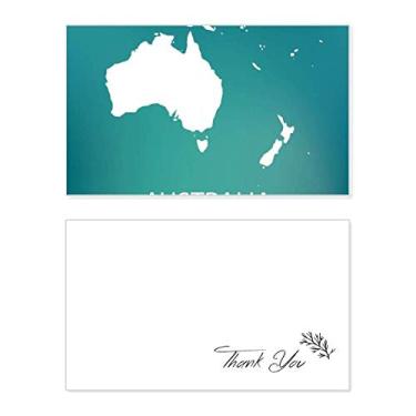 Imagem de Mapa de contorno do continente da Austrália, Oceânia, cartão de agradecimento, papel de aniversário, agradecimento de casamento