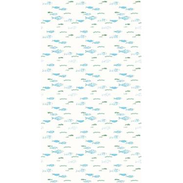 Imagem de Papel de Parede Peixe Sandra Javera Branco Amarelo