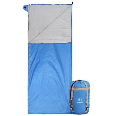Imagem de Saco de dormir ultraleve REDCAMP para mochila, confortável para adultos clima quente, com saco de compressão Blue With 1.5lbs
