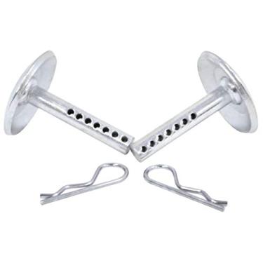 Imagem de WARN 69212 Protetor de lâmina de arado de neve: sapato antiderrapante com eixo redondo e trava de colocação de pino ajustável, 1 par, preto