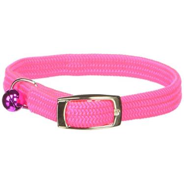 Imagem de OmniPet Coleira de nylon Kool Kat 38SNB-NPK10, 3/8 x 25 cm, rosa choque