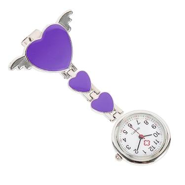 Imagem de TENDYCOCO relógio de bolso relógio fob coração relógio clipe de enfermeira o presente relógios femininos enfermeira relógio universal enfermeiros pendurados relógio número relógio de peito