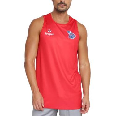 Imagem de Regata Topper Dupla Face Sesi Franca Vermelho E Cinza - Masculino