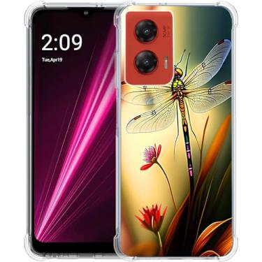 Imagem de Beaucov Capa para Moto G Stylus 5G 2024, capa colorida com proteção contra quedas de libélula à prova de choque, capa protetora de corpo inteiro resistente a arranhões para Motorola Moto G Stylus 5G