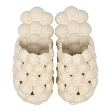 Imagem de LEPHYON Bubble Slides | Escorregadores engraçados de bola de golfe | Sapatos masculinos de espuma leve | Chinelos femininos confortáveis | Solas antiderrapantes elegantes unissex, Bege, 11-12