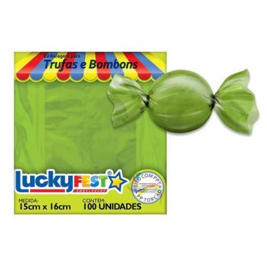Imagem de Embalagem Para Trufa Lucky Fest, Verde Claro
