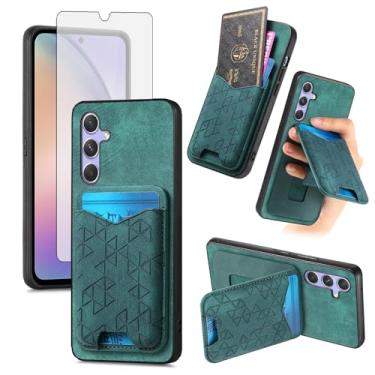 Imagem de Asuwish Capa de telefone para Samsung Galaxy A54 5G capa carteira com protetor de tela de vidro temperado fino suporte para cartão de crédito bolsa celular embutida A545G A 54 54A 4G G5 SM A546U