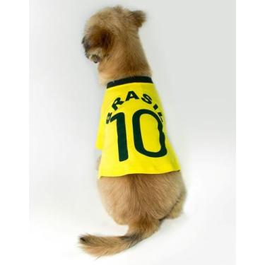 Imagem de Roupinha Brasil Para Cachorro Gato Camiseta 10 - Au Au Miau Company, 5