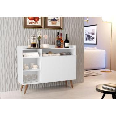 Imagem de Aparador Balcão Buffet Celta Retro 2 Portas Branco - Rede Móveis - Gig