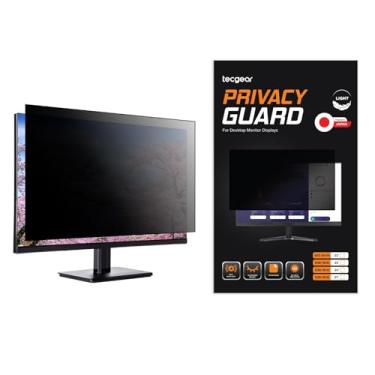 Imagem de Tecgear Filtro de privacidade para monitor, protetor de tela de privacidade para monitor, 61.0 cm, 68.6 cm para monitores widescreen 16:9, antirreflexo, filtro de luz azul (61.0 cm)