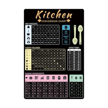 Imagem de Ímã de tabela de conversão de cozinha para geladeira, tabela de conversão de medidas, acessórios de panificação, utensílios de cozinha, medidas de ingredientes de cozimento para padeiro, utensílios de