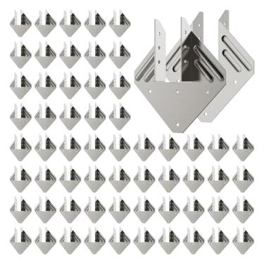 Imagem de Andorm Pacote Com 60 Amarras De Aço Inoxidável Para Suportes Vigas 2X4, Ganchos Viga Calibre 18, Estrutura Treliça Telhado, Clipes Furacão