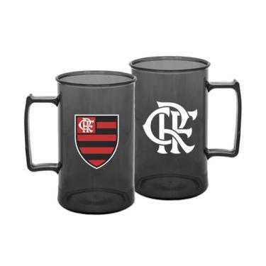 Imagem de Caneca acrilica 400ml times - flamengo fume - Brasfoot