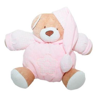 Imagem de Bichinho De Pelúcia Urso Nino Pijama Zip - Antialérgico 22cm, Azul