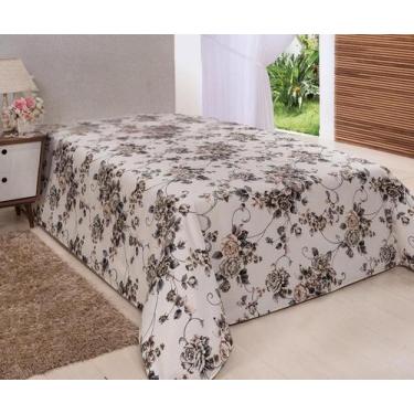 Imagem de Cobre Leito Colcha Avulso Piquet Floral Bege King Hotel - Confeccoes E