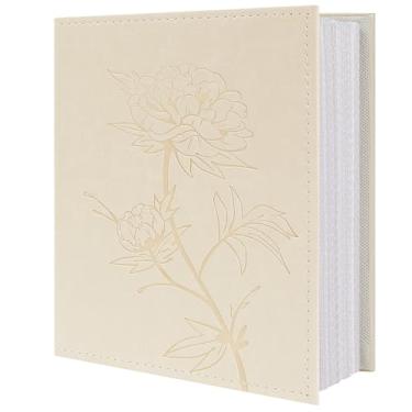 Imagem de Vienrose Álbum De Fotos 400 4×6, Capa Couro Vegano, Bolsos Verticais Para Grande Capacidade, Família, Casamento, Bebê, Aniversário (400 Bege)