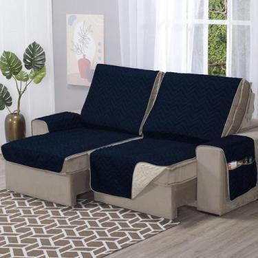 Imagem de Protetor Sofá Retrátil Capa 4 Lugares 2,40M Assento Dupla - Ametista D