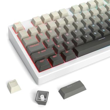 Imagem de Guffercty kred 135 Key Gradient Keyboard Keycap Set Backlit, OEM Profile-PBT Material-Translucent Characters Compatible with MX Switches(Fading Ashes)