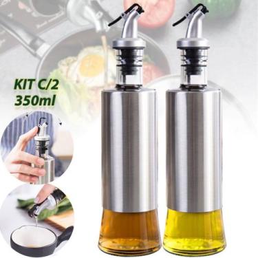 Imagem de Kit 2 Azeiteiro Vinagreiro Com Bico Dosador Porta Azeite Vinagre Vidro