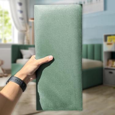 Imagem de Cabeceiras Estofada Modular Decorativa 45x20 Solteiro Casal King Queen (Verde, Solteiro em L)