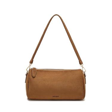 Imagem de JOLLQUE Bolsa transversal para mulheres, bolsa de mão pequena de luxo, bolsa de mão de camurça, bolsas Hobo de ombro outono inverno com zíper, Camurça cáqui