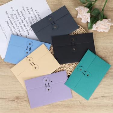 Imagem de Pacote com 6 envelopes de plástico coloridos com fecho, pastas de arquivo de vários tamanhos, A4 A5 A6, tamanho carta colorida para armazenar, arquivar, documentos ótimos ou para correspondência