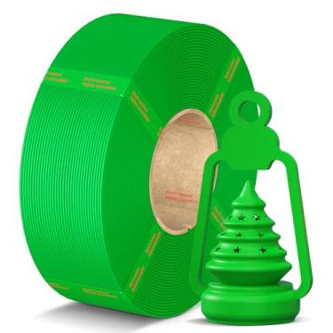 Imagem de ANYCUBIC Refil de filamento PLA 1,75 mm, filamento de impressora 3D, para carretéis reutilizáveis, precisão dimensional +/- 0,02 mm, adequado para a maioria dos carretéis reutilizáveis, 1 kg, verde