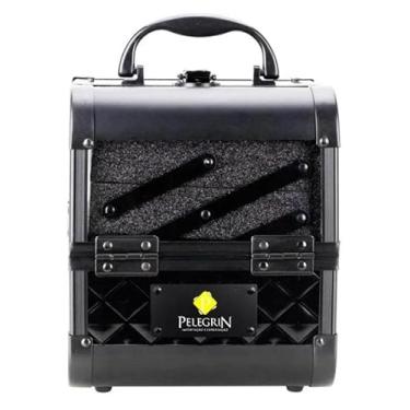 Imagem de Maleta Maquiagem Joias Alumínio e Acrílico Pelegrin Pel-m1010 Preta