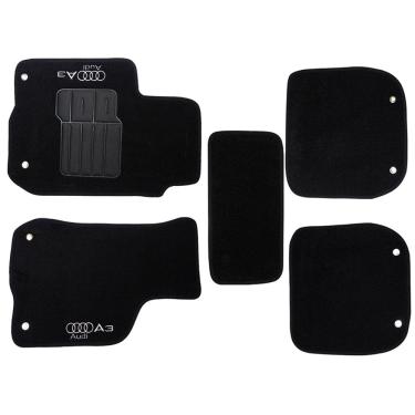Imagem de Tapete De Feltro Carpete Automotivo Preto Audi A3 Sportback