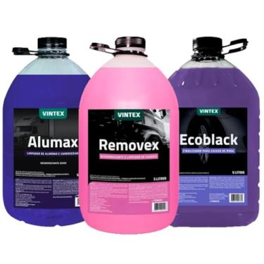 Imagem de Kit Limpeza de Motor e Caixas de Rodas Alumax Removex Ecoblack 5L Vintex Vonixx