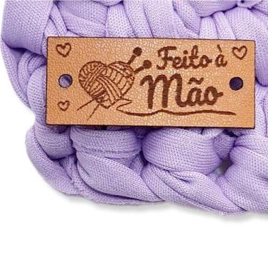 Imagem de Feito A Mão Tricot Tricô Etiqueta Couro Personalizada Idêntico a Foto 