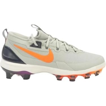 Imagem de Nike Chuteiras de beisebol Force Trout 9 Elite MCS (FZ8643-100, branco Summit/cânhamo/preto/pulseira real), Prata clara/laranja brilhante-branco, 42
