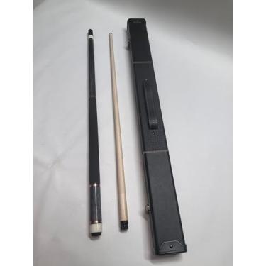 Imagem de Teekerwang Taco de sinuca 147.3 cm 19 567.0 g 2 peças com ponta de 12,5 mm, taco de bilhar canadense Maple Pro, para adultos/iniciantes/jogadores profissionais. (Grey-04 Velvet Paint Grip com capa)