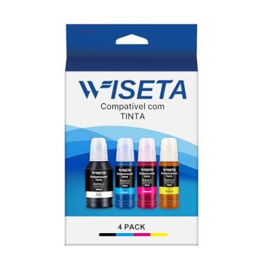 Imagem de WISETA Refil Tinta Compatível com Epson 544 504 T504 T544 Compatível com Canon Gi-190 Impressoras L1110 L1210 L3251 L3260 L5290 L1250 L3210 L3250 G1100 G2100 G2810 G3010 G3100 G3110 (4 Garrafas)