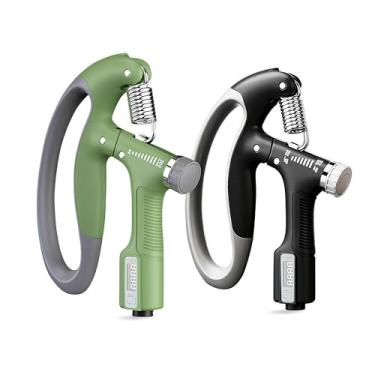 Imagem de Hand Grip Ajustável 10-100KG com Contador Fortalecedor de Mãos, Punhos e Antebraço Para Treino em Casa, Academia e Escritório Compacto e Portátil (Verde)